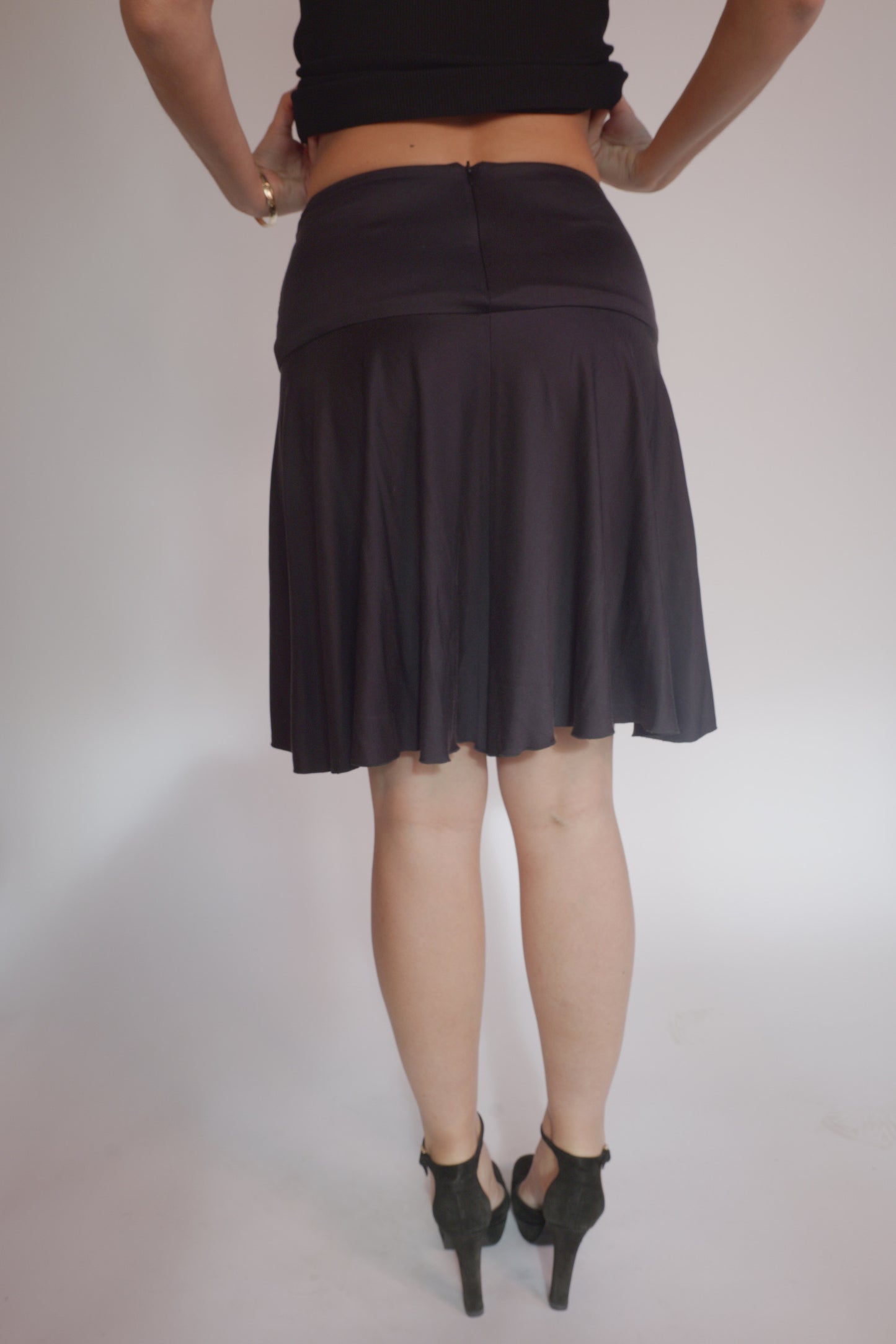 SS 2004 Runway Valentino Black skirt