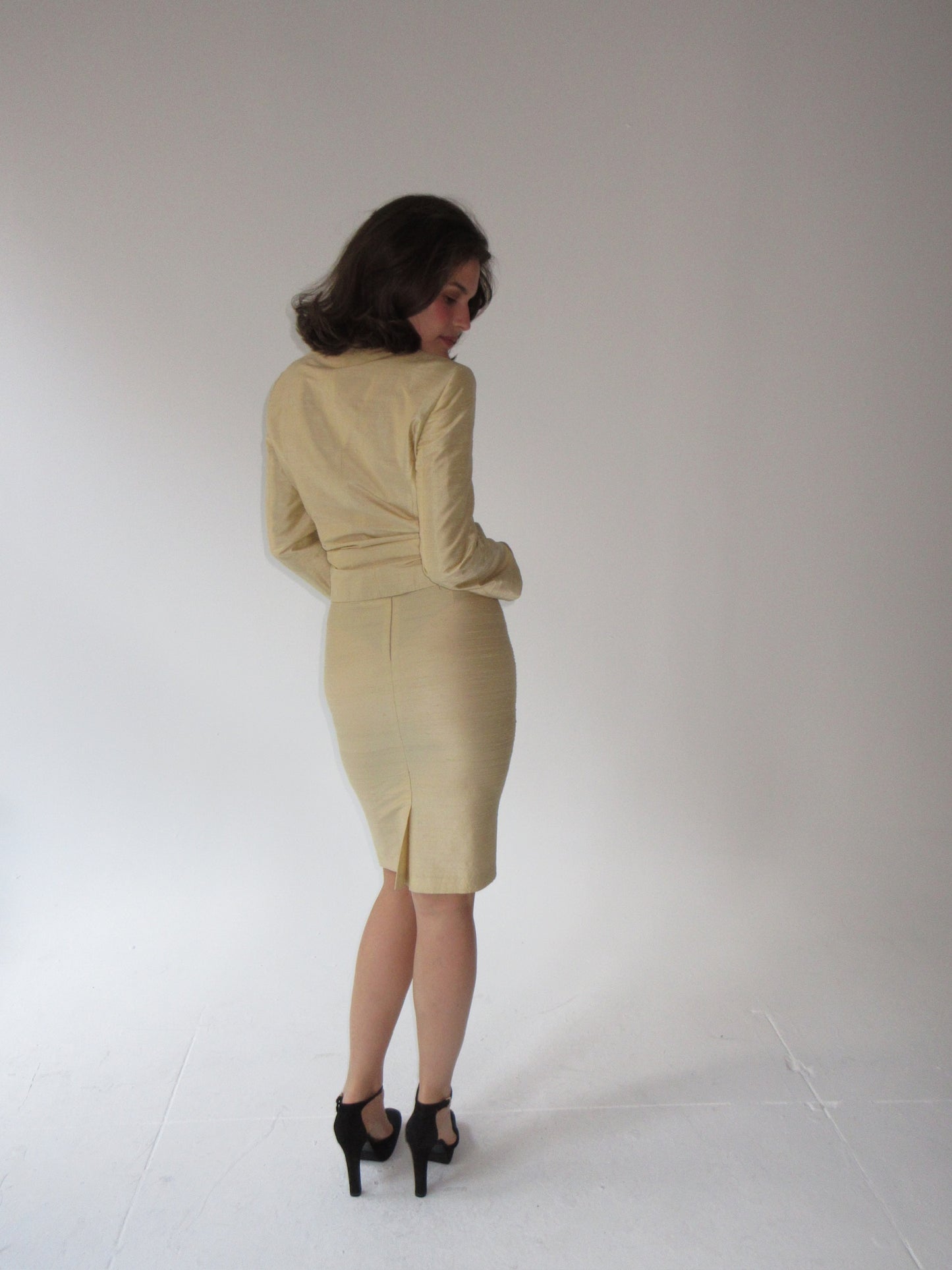 Vintage D&G silk skirt suit