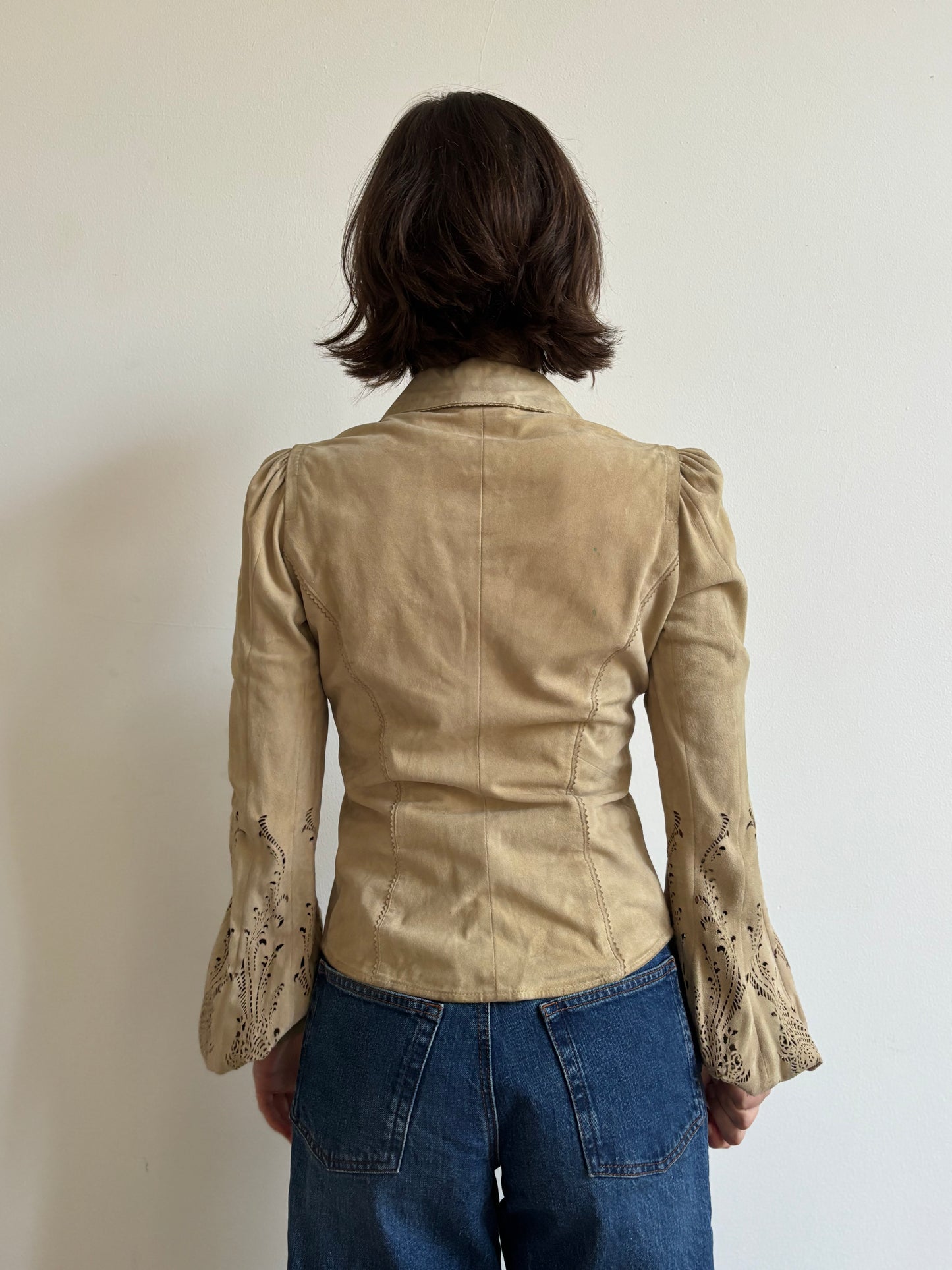 FW1999 Roberto Cavalli suede top