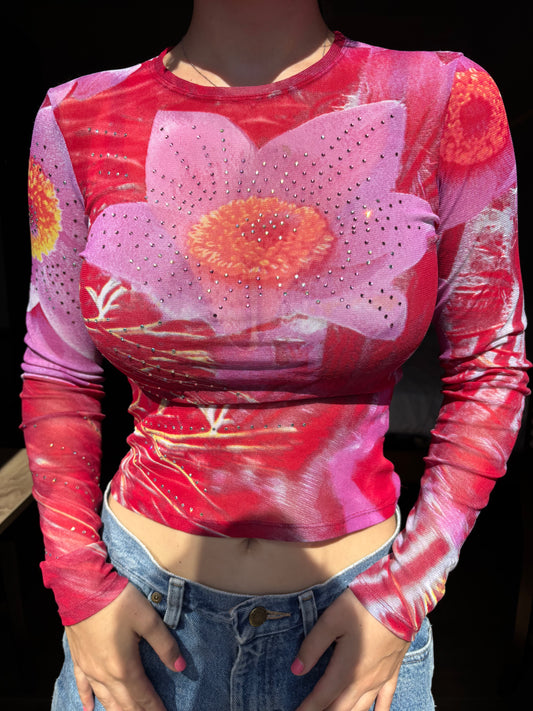 SS2000 Roberto Cavalli Sequined top