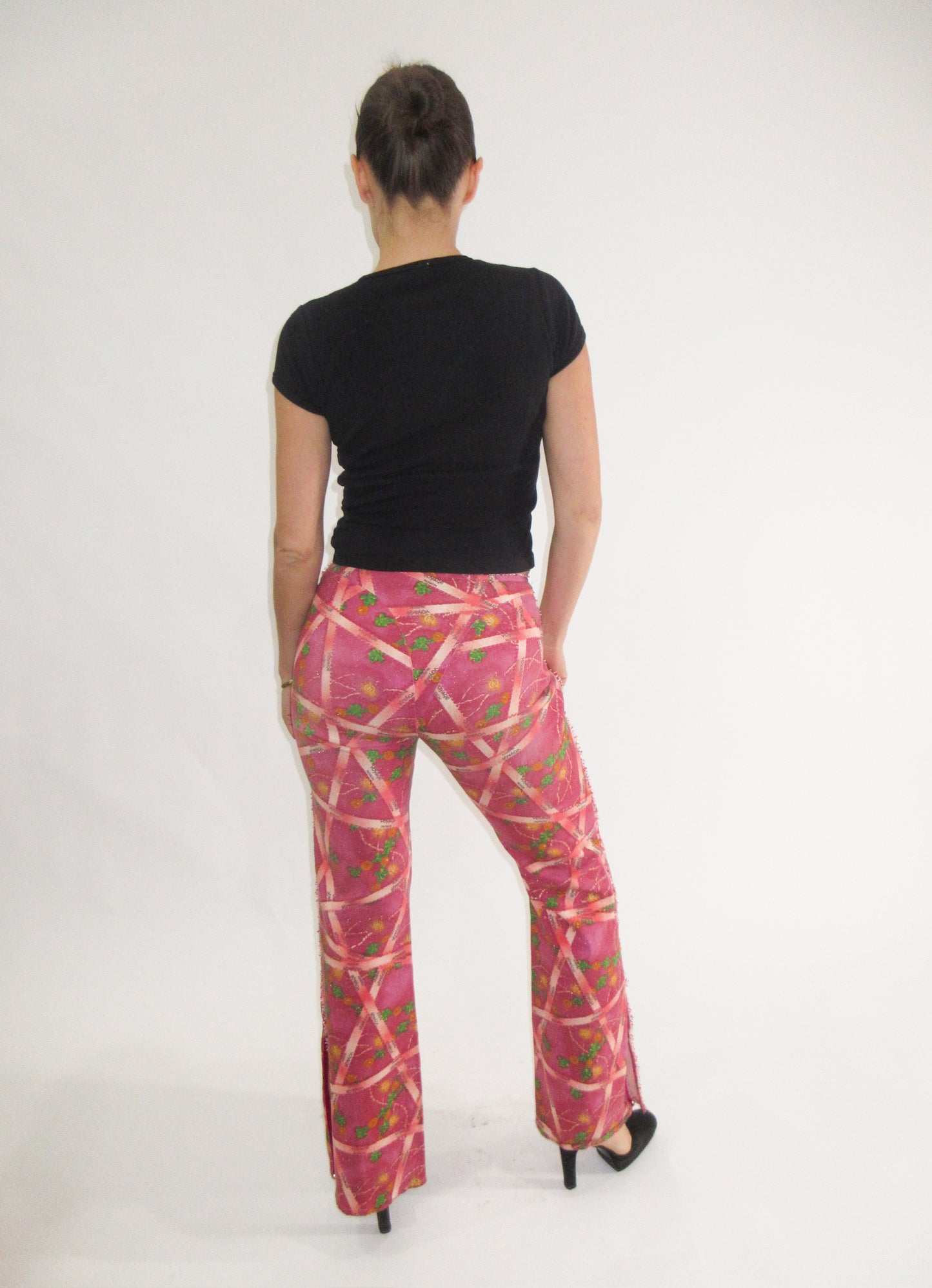 Voyage Passion Pink Pants with Beading and Embellishments