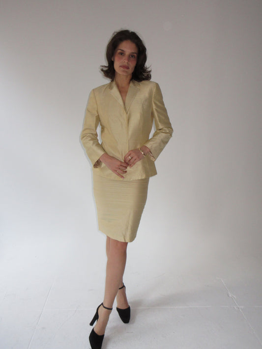 Vintage D&G silk skirt suit