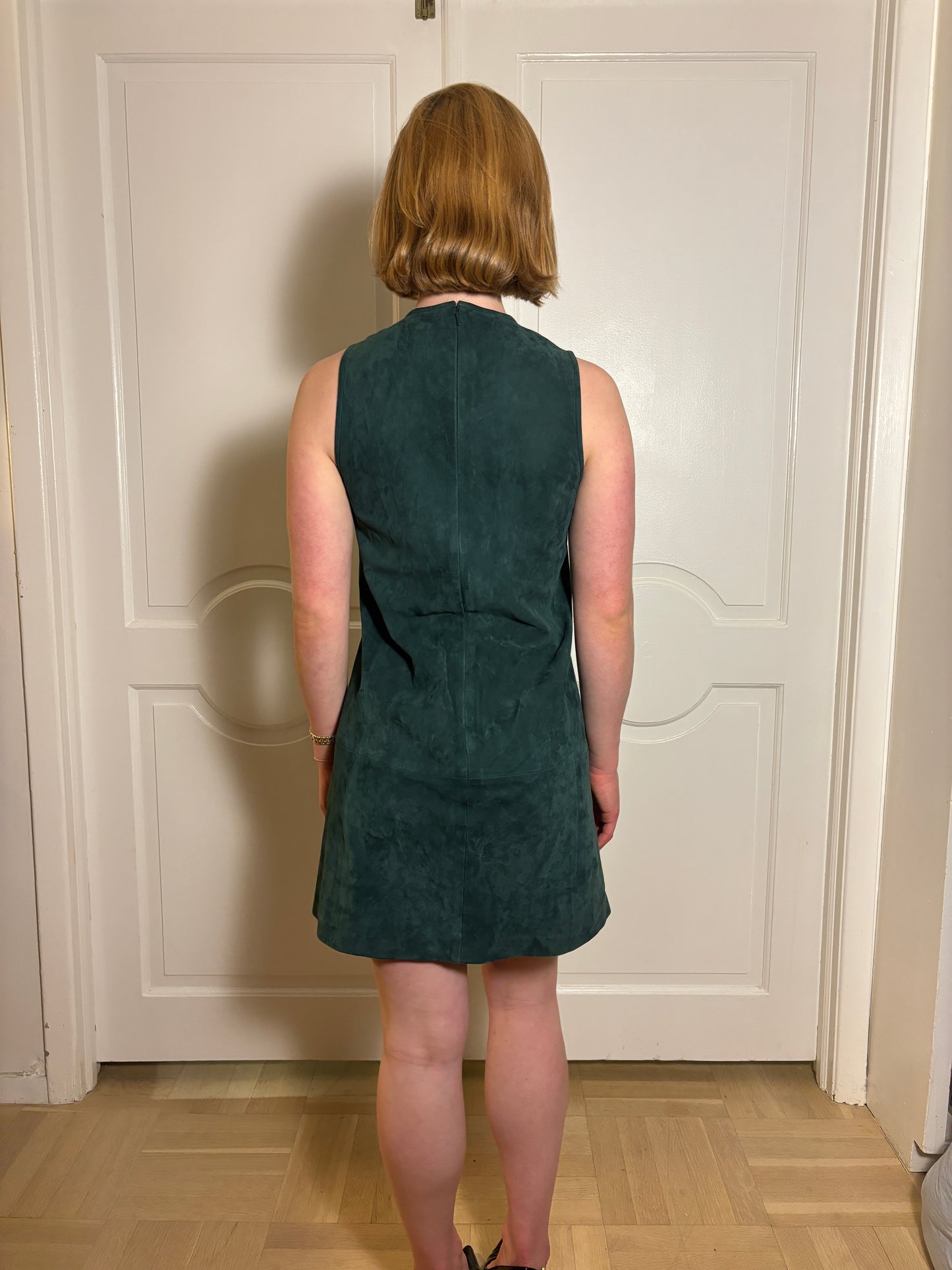 Balenciaga Suede Forest Green Dress