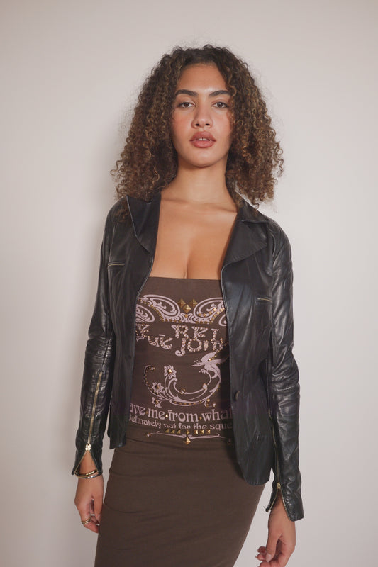 Vintage Roberto Cavalli leather jacket