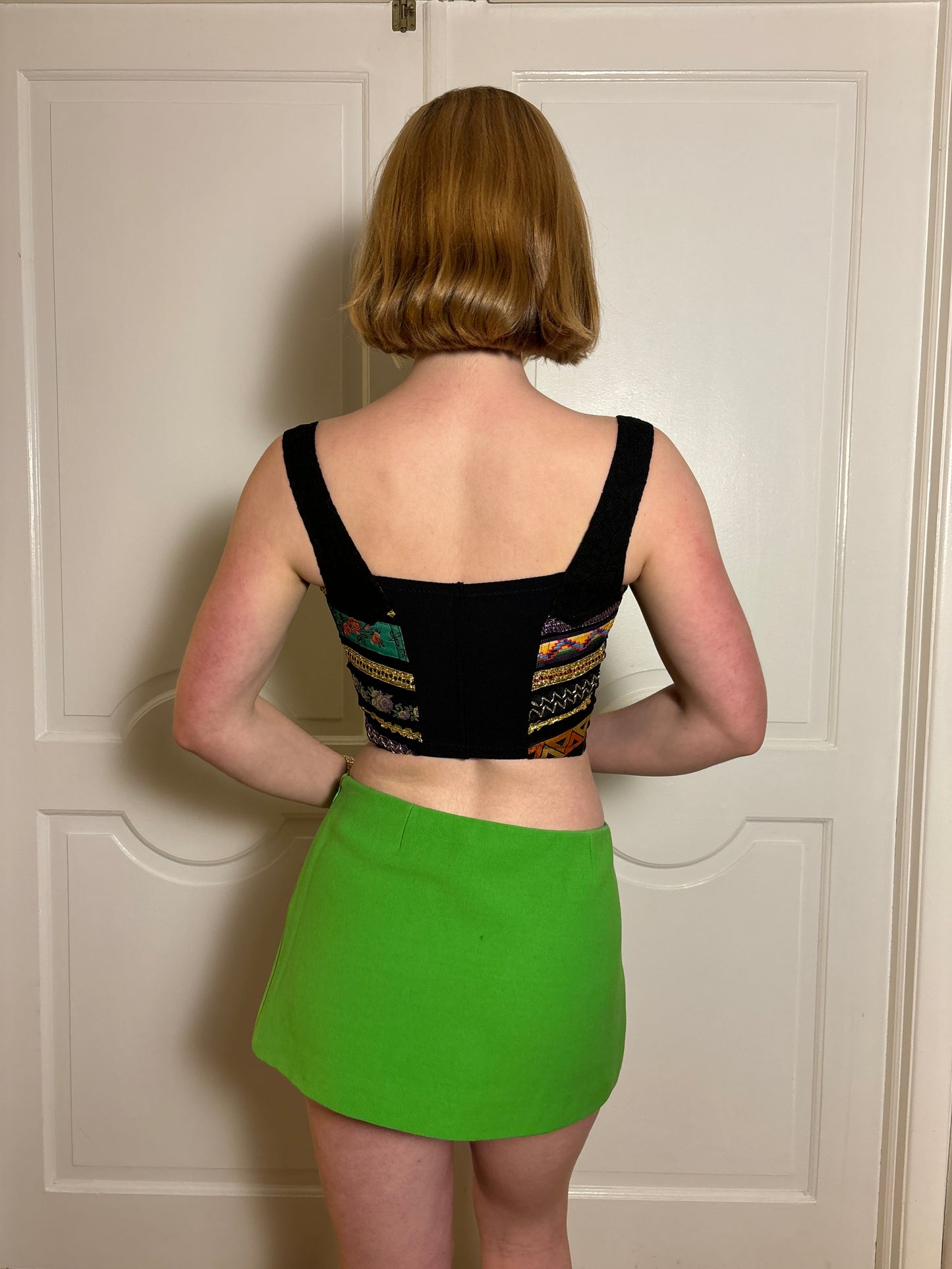 FW1999 Dolce & Gabbana neon green mini skirt