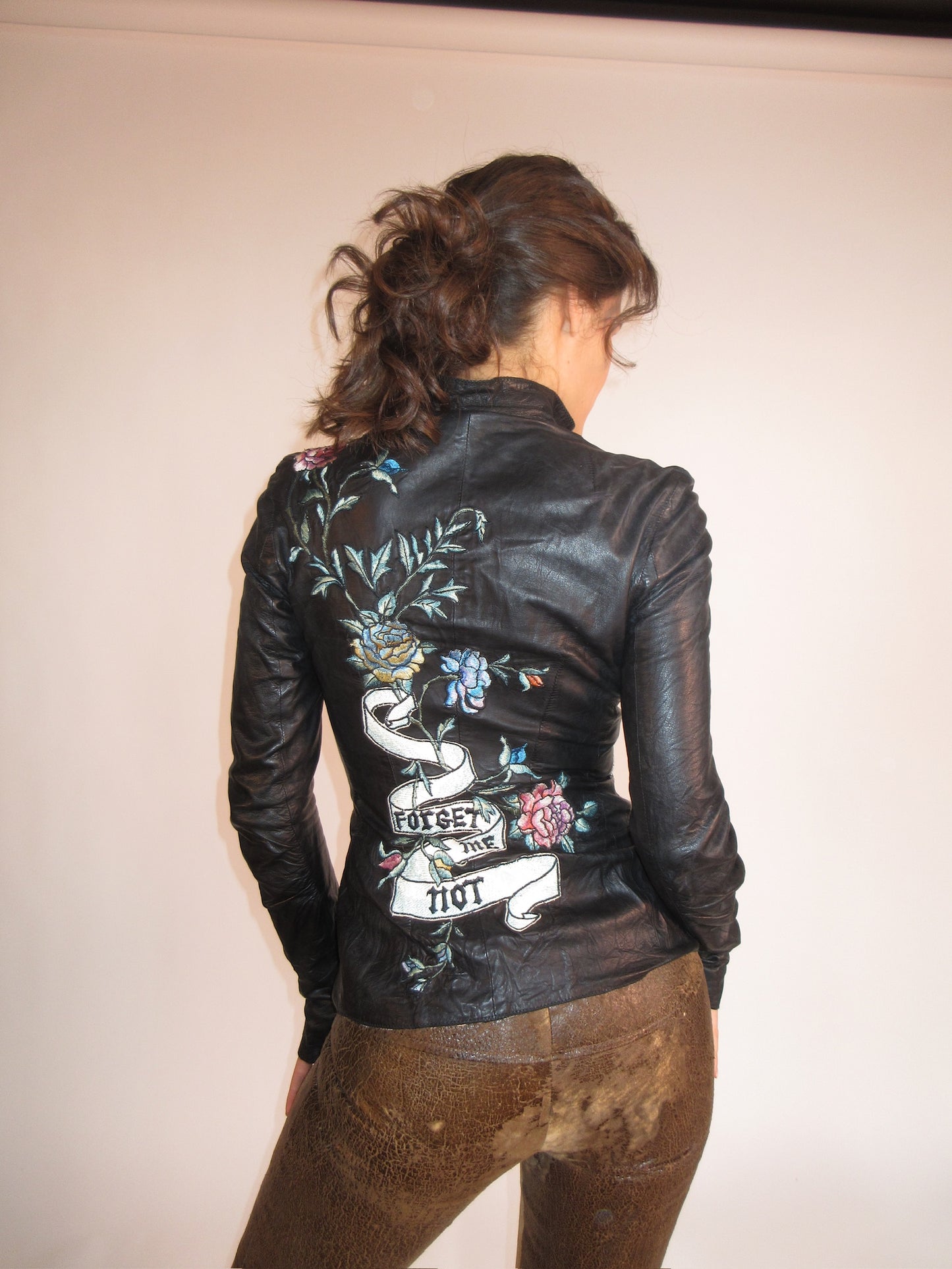 Vintage Roberto Cavalli Tattoo leather jacket