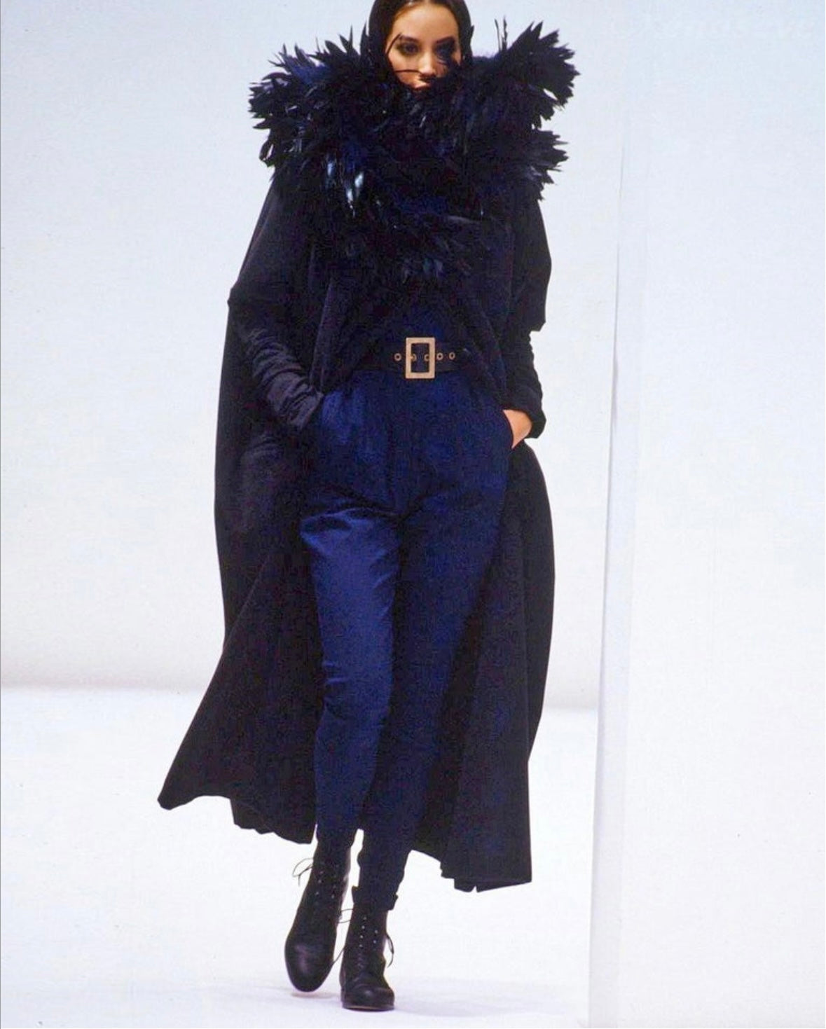 FW1990 Dolce & Gabbana feather top