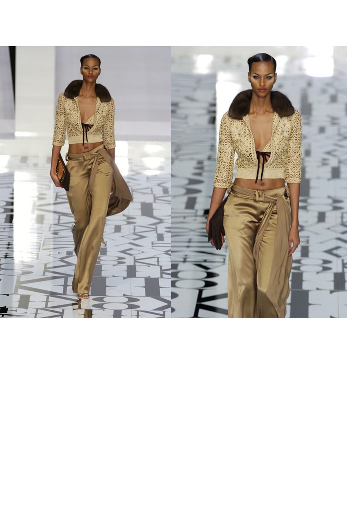 FW2004 Valentino Gold Runway Set