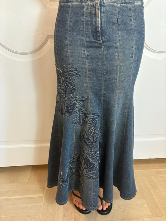 Vintage Roberto Cavalli Jean Mermaid Skirt