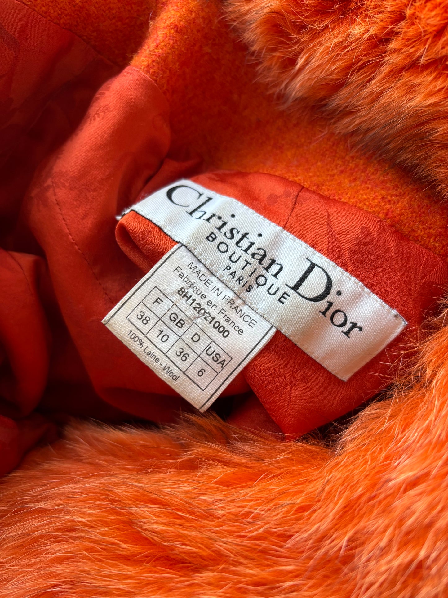FW1998 Christian Dior by John Galliano orange fox fur jacket