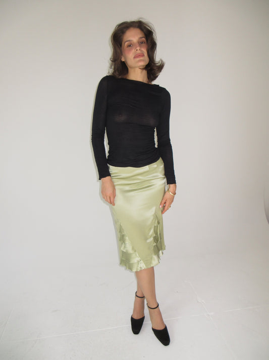 SS1999 Chloé silk runway skirt