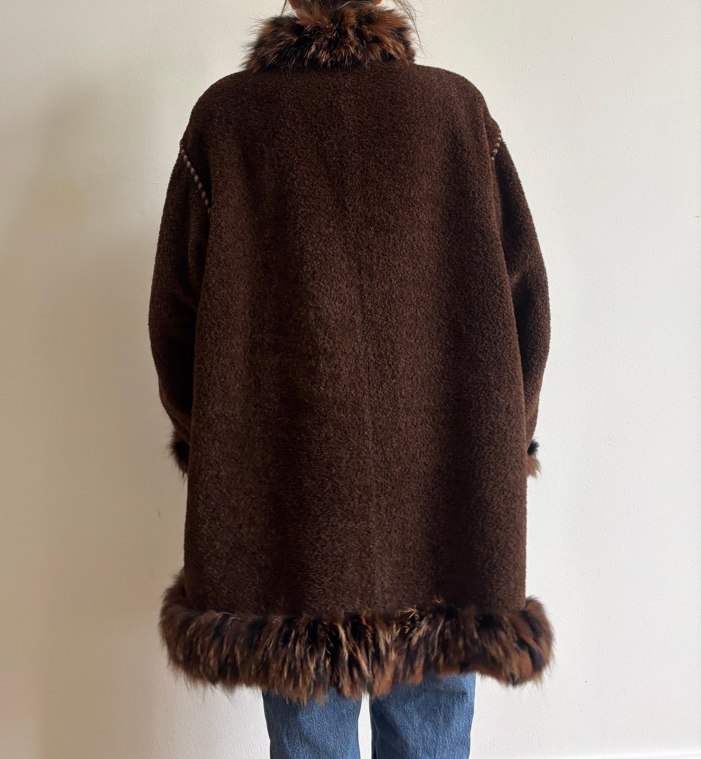 Vintage Yves Saint Laurent fox fur coat