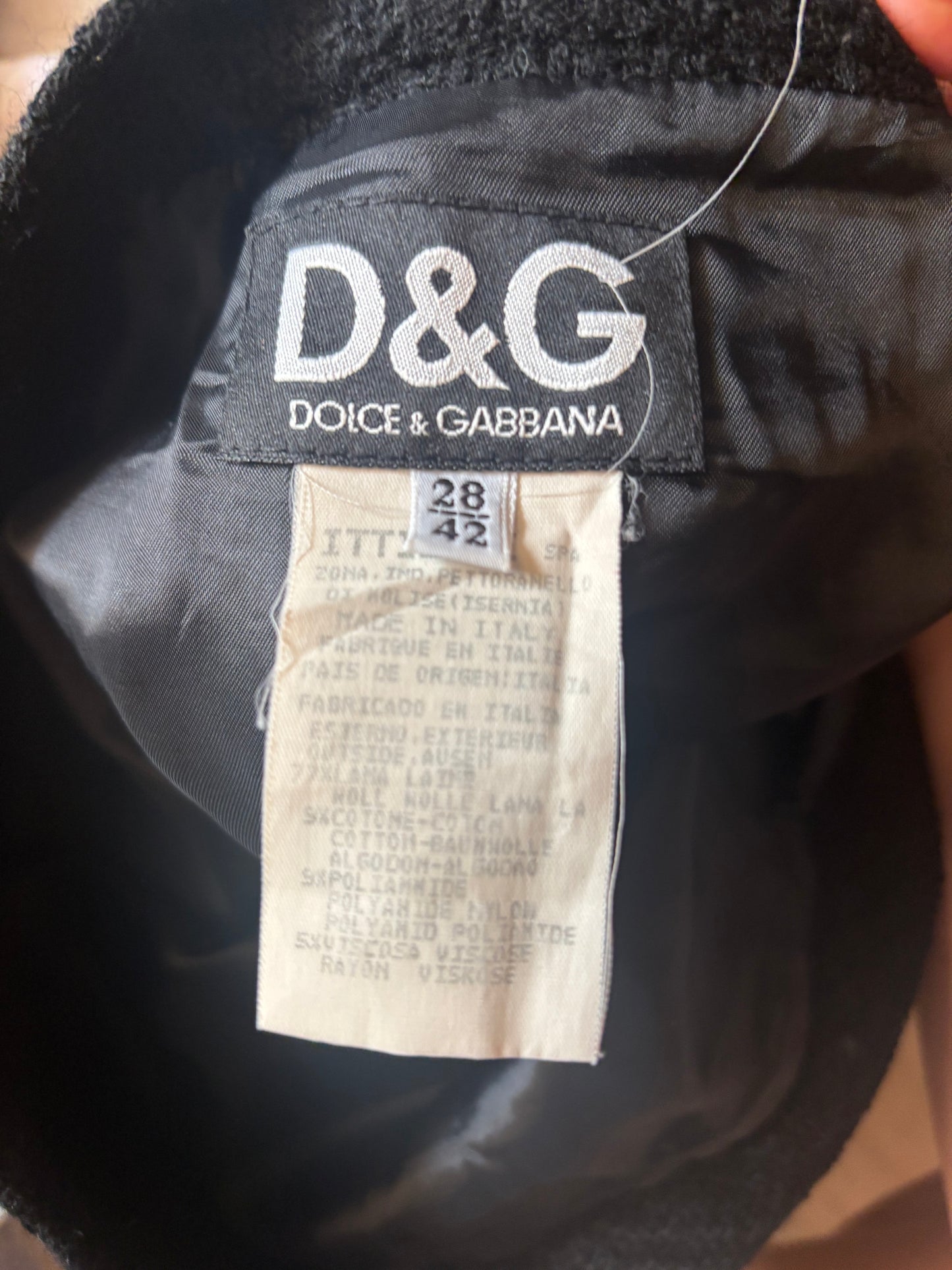 D&G tweed and cheetah Black Jacket with Skirt