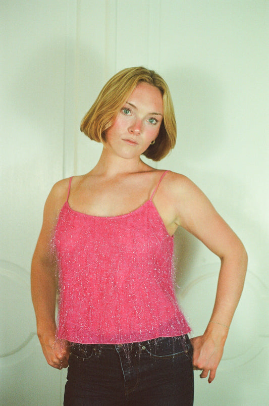 Stunning Emporio Armani SS2000 pink runway top