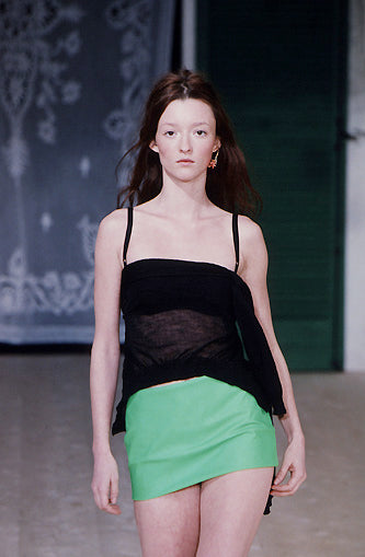 FW1999 Dolce & Gabbana neon green mini skirt