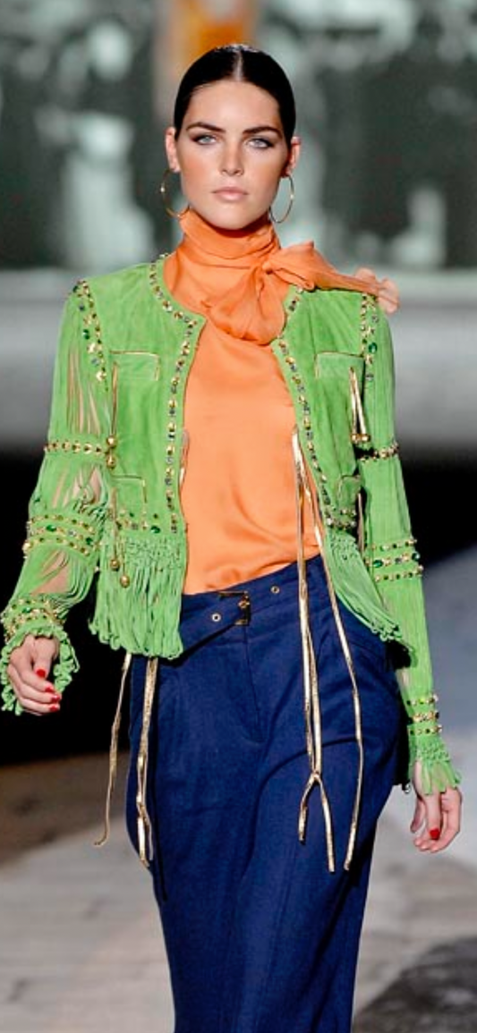 Roberto Cavalli 2007 blue suede jacket