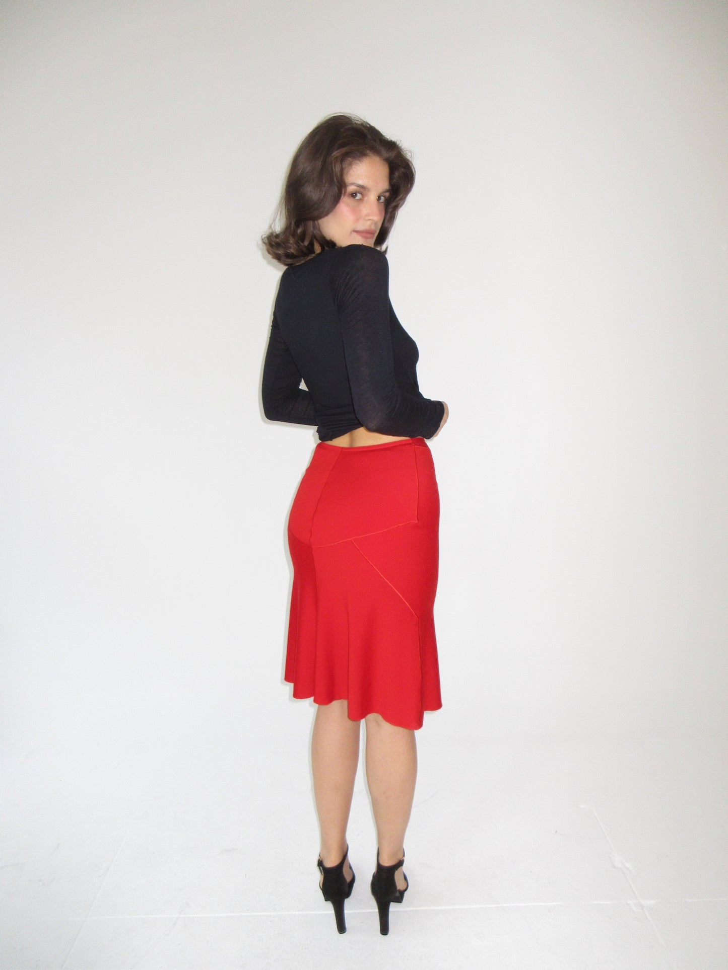 Vintage Alaïa red skirt