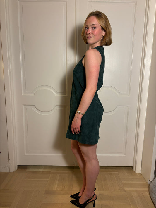 Balenciaga Suede Forest Green Dress