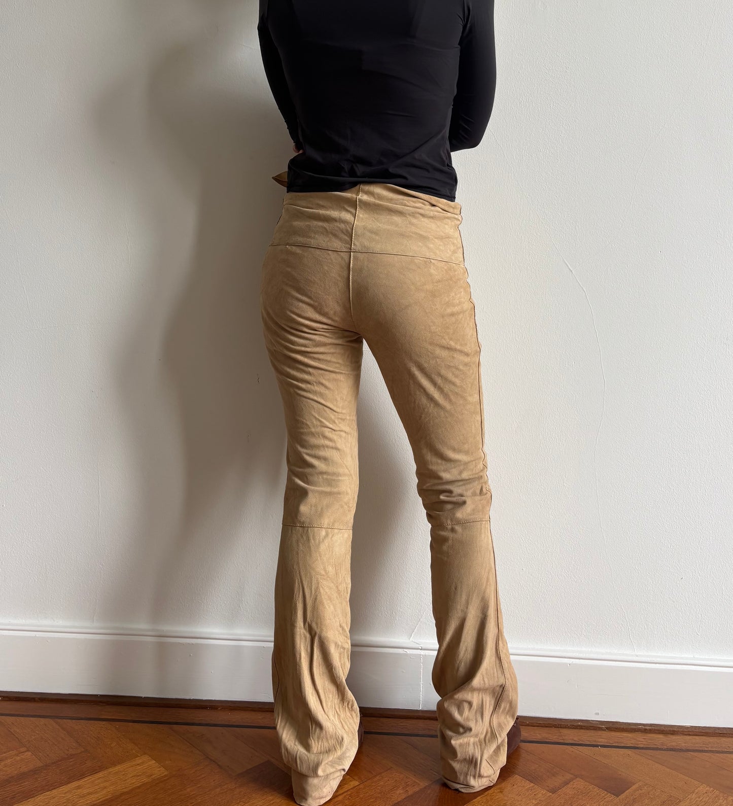 FW2000 Dolce & Gabbana suede pants