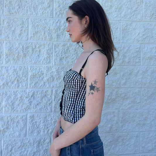 Vintage Dolce & Gabbana silk gingham corset