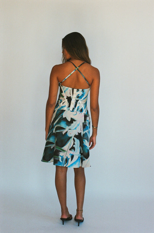 Versace 100% Silk Corset Dress