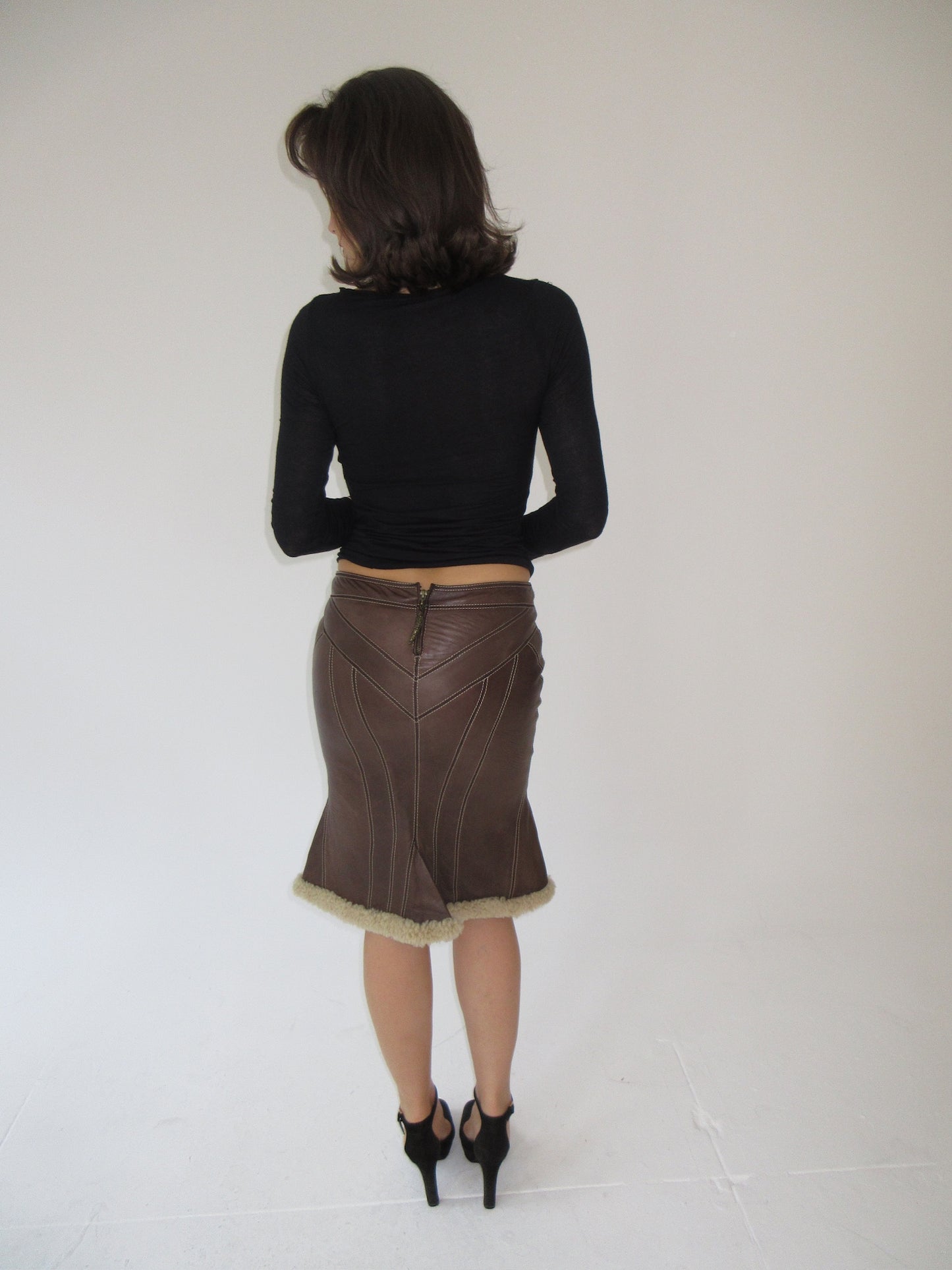 Just Cavalli leather skirt