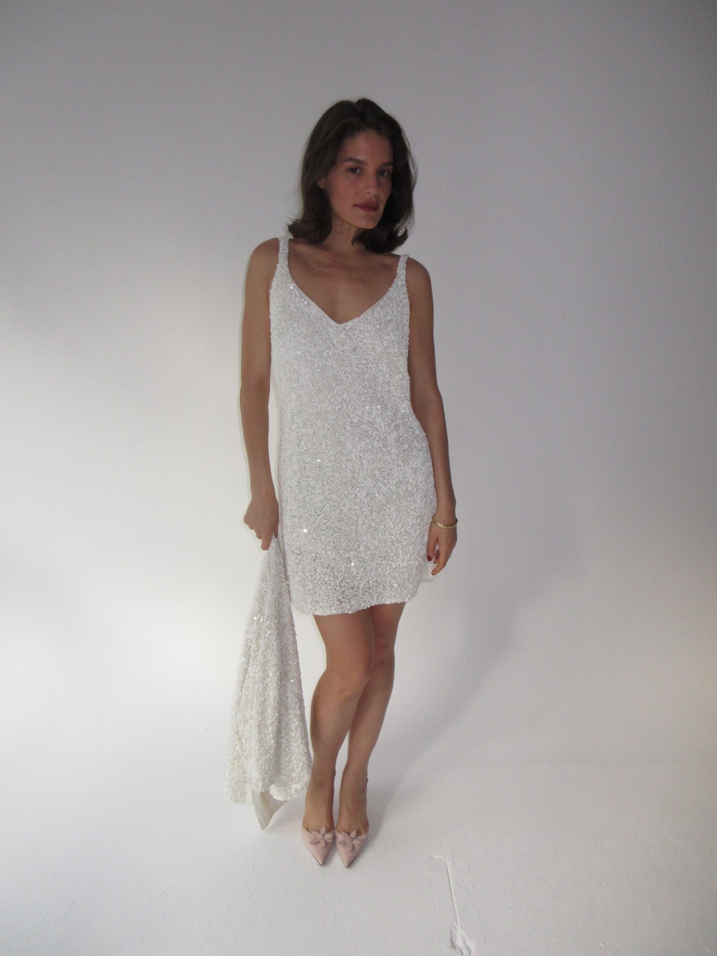 Roberto Cavalli Sequined Dress and Cardigan