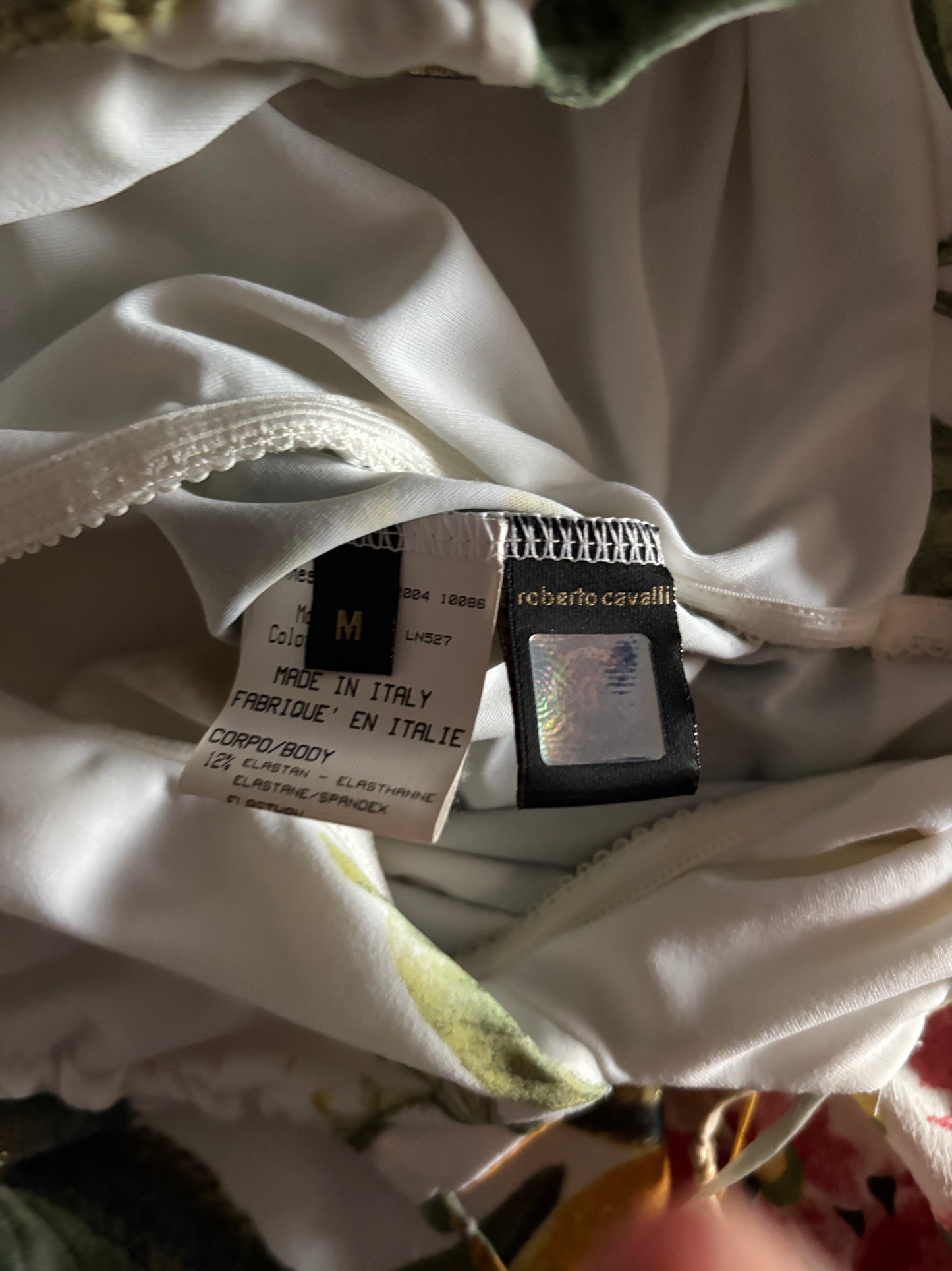 Roberto Cavalli 2005 Lemon Snake dress