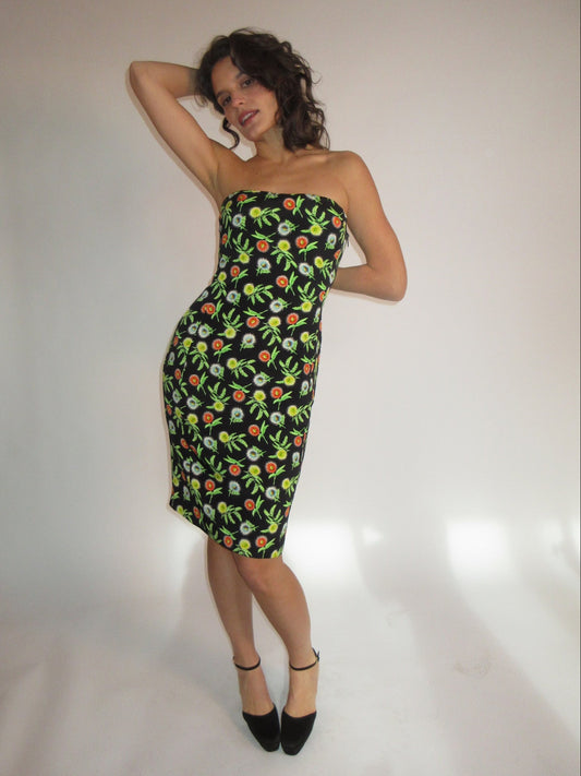 Vintage Gianni Versace Floral Corset Dress