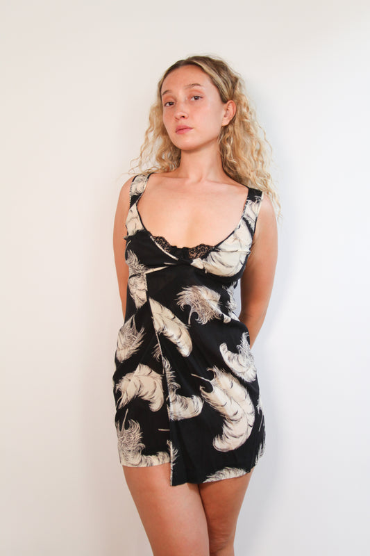 1997 Dolce & Gabbana Runway Leaf Wrap Dress