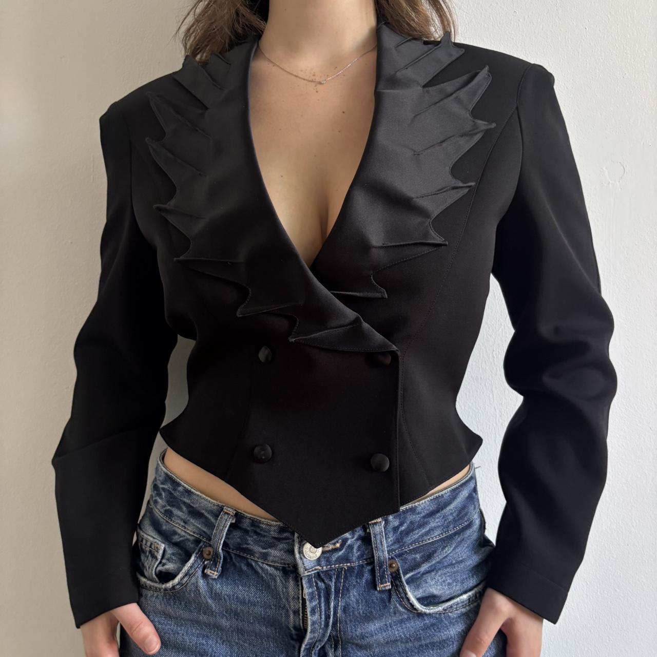 FW 1990 archival Mugler wool and silk jacket