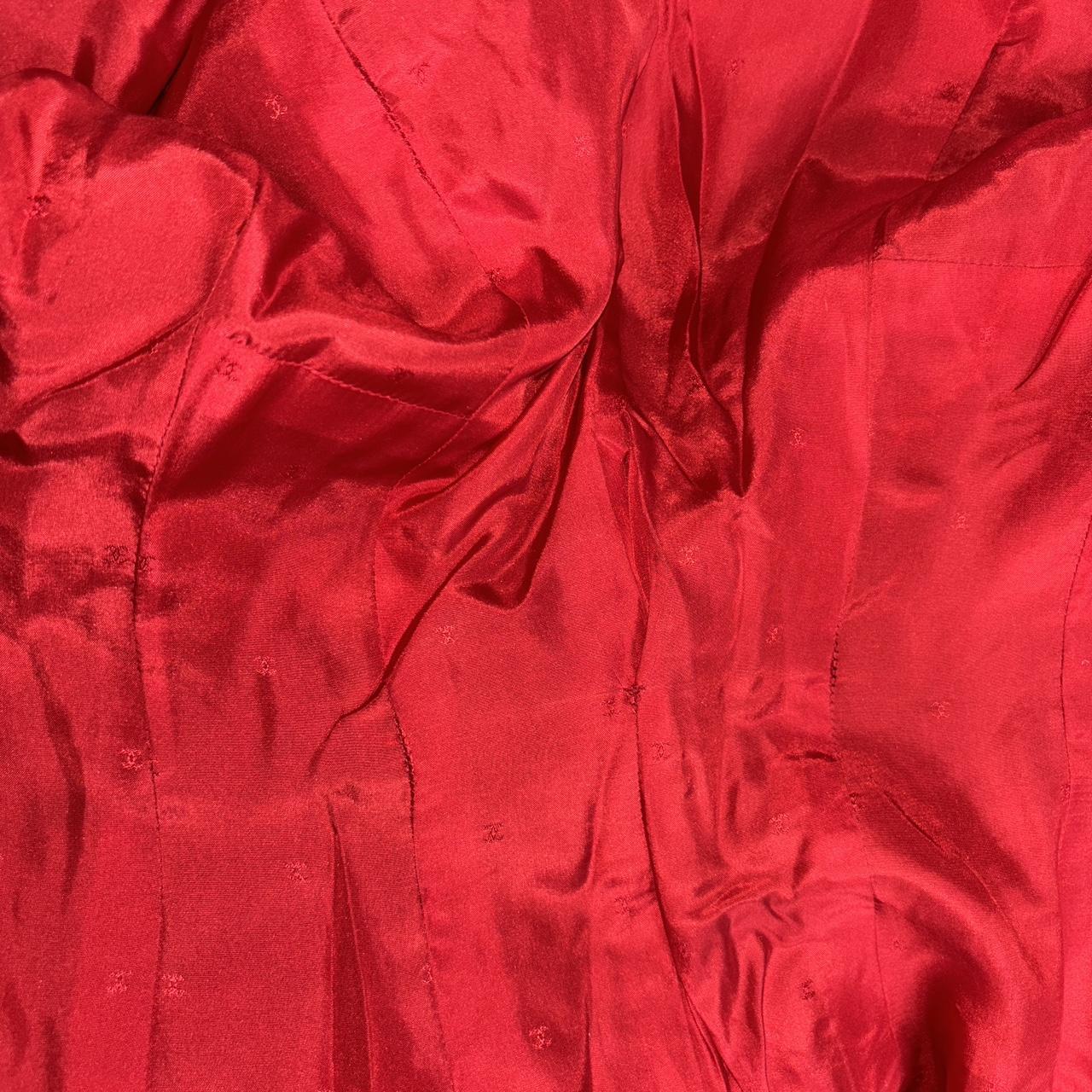 Chanel Red 80s/90s Button-up Jacket