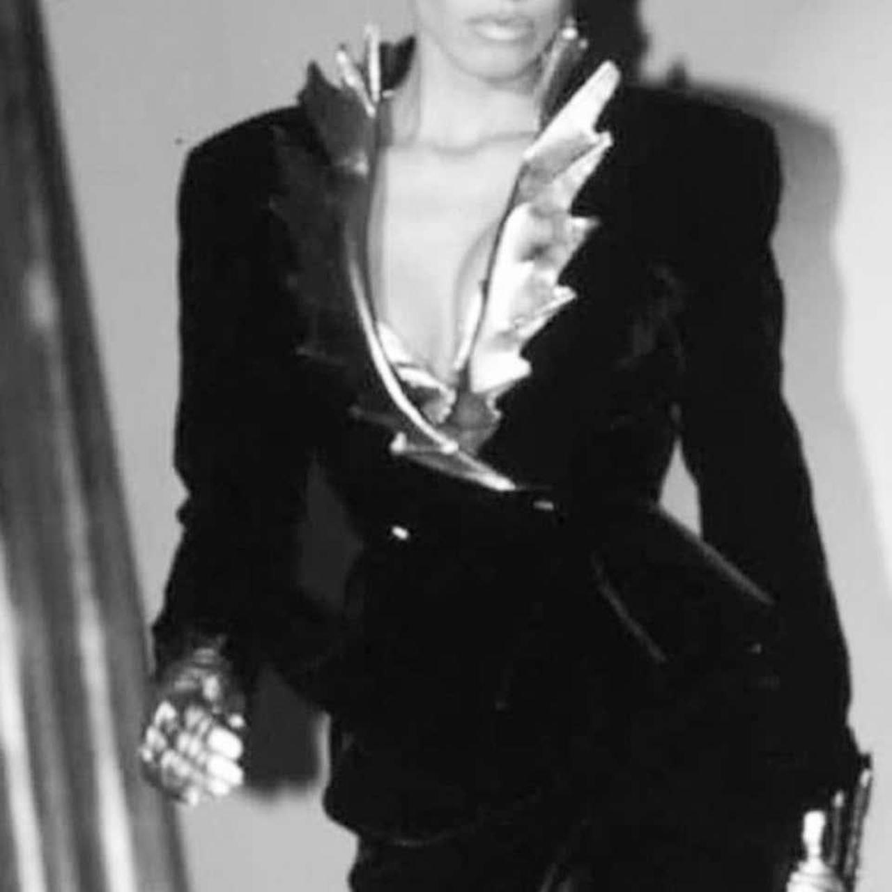 FW 1990 archival Mugler wool and silk jacket
