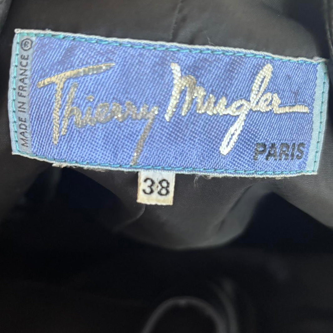 FW 1990 archival Mugler wool and silk jacket