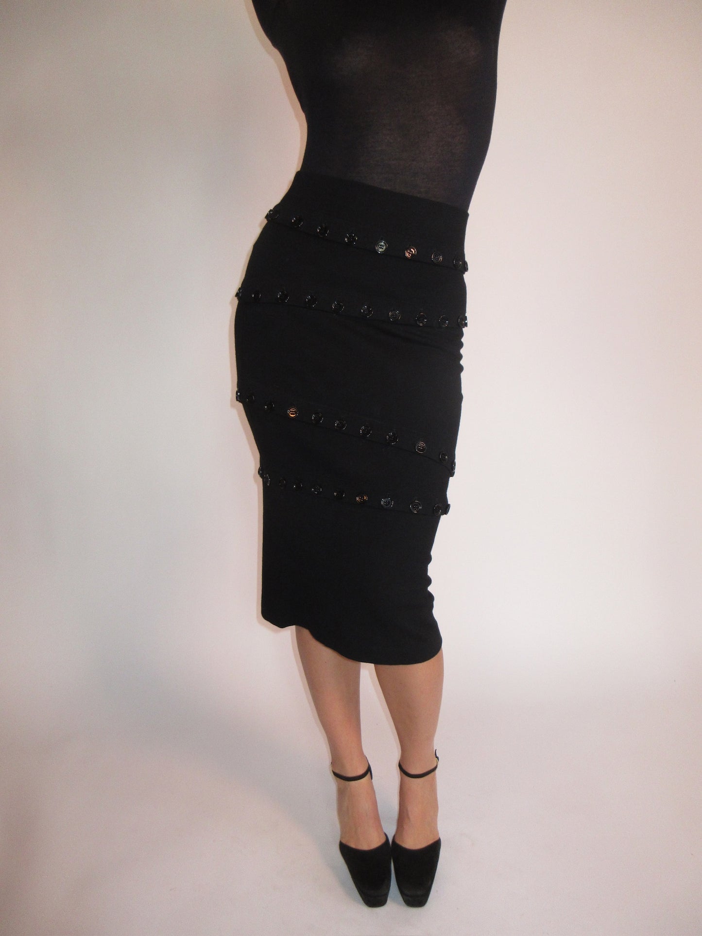 FW2003 Dolce & Gabbana transformable button away skirt