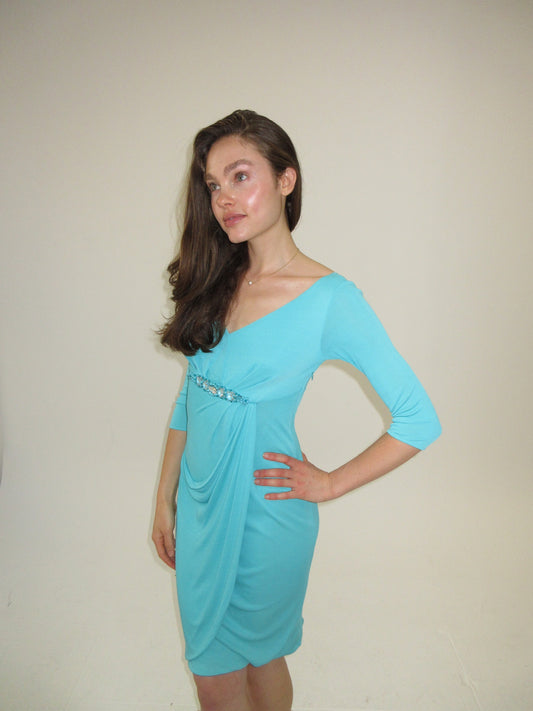 Vintage Blumarine turquoise dress