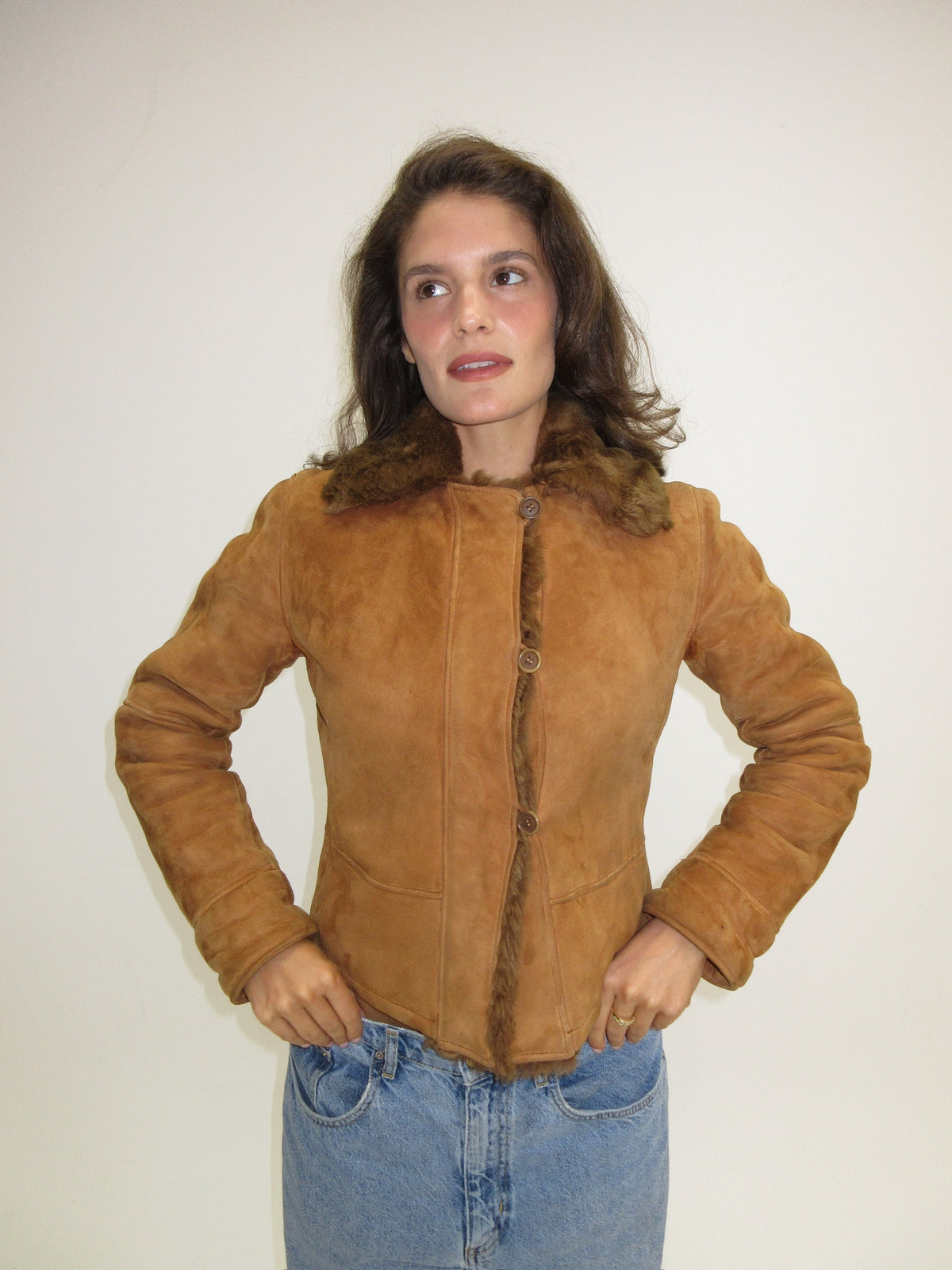 Vintage Emporio Armani shearling jacket