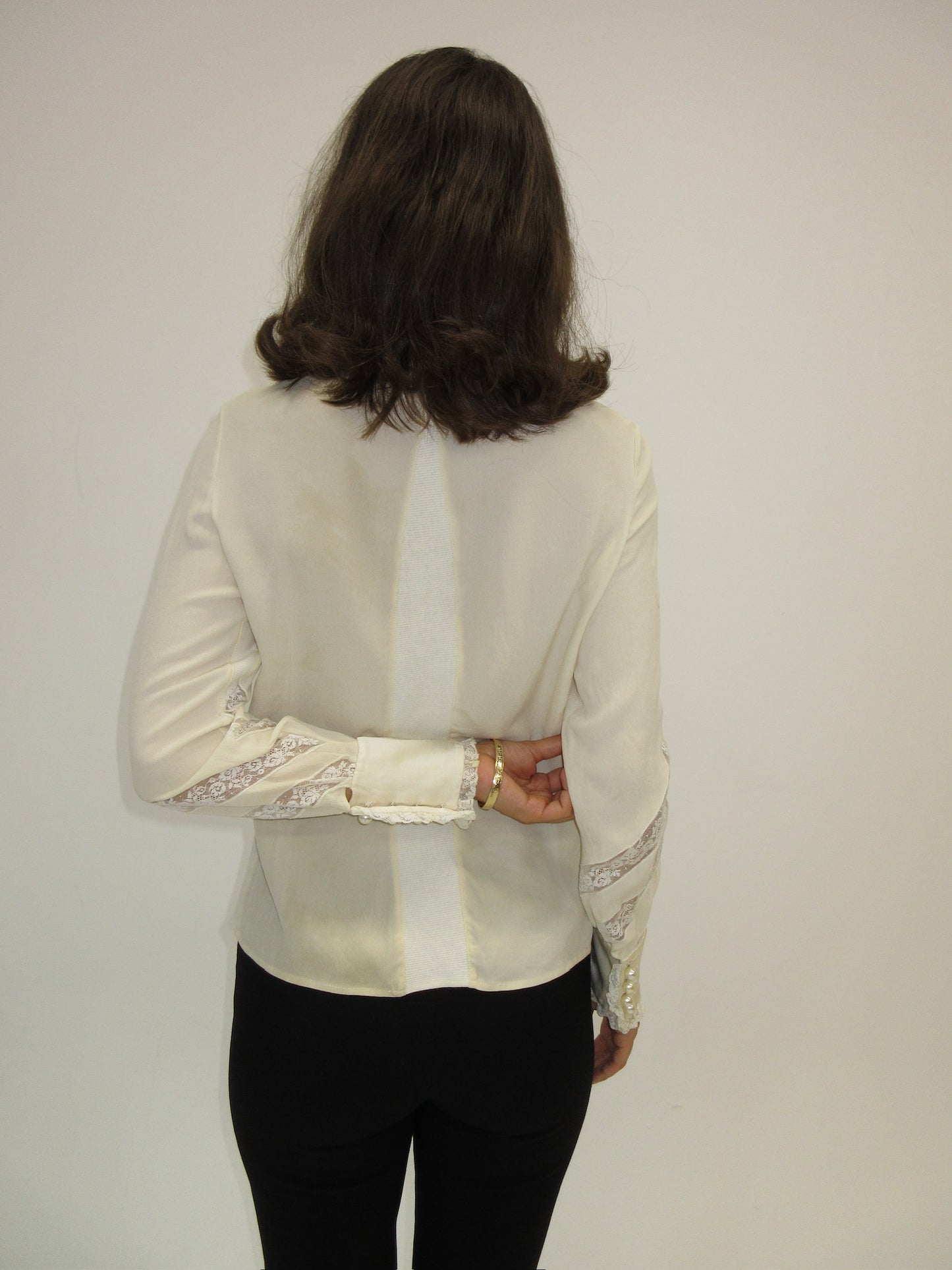 Vintage Valentino Boutique silk and lace top