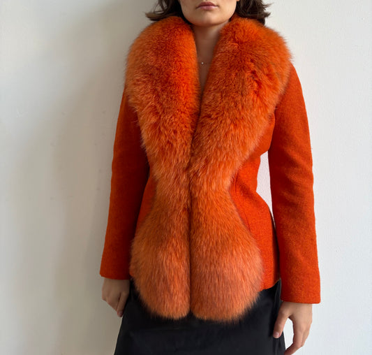 FW1998 Christian Dior by John Galliano orange fox fur jacket