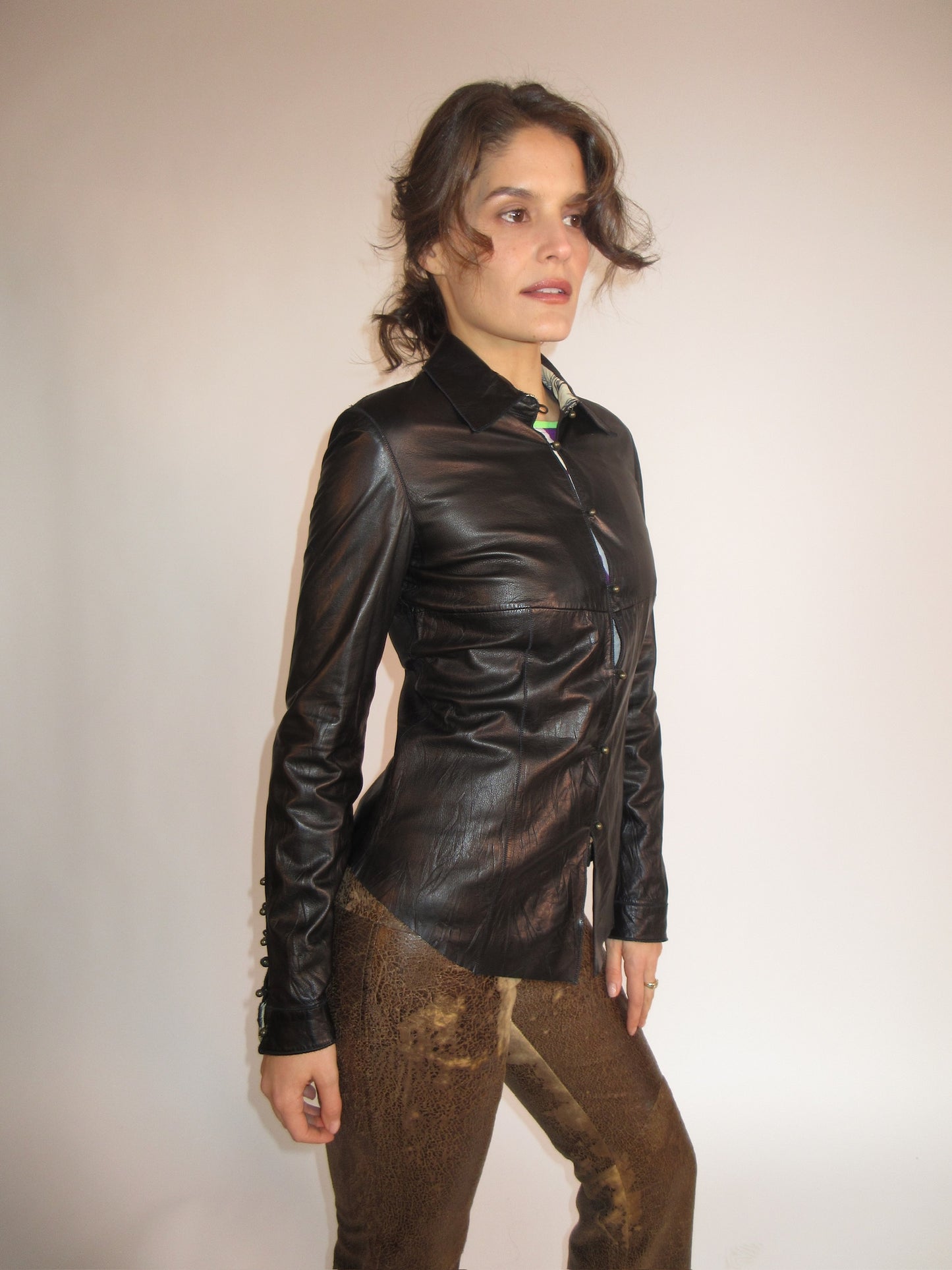 Vintage Roberto Cavalli leather top