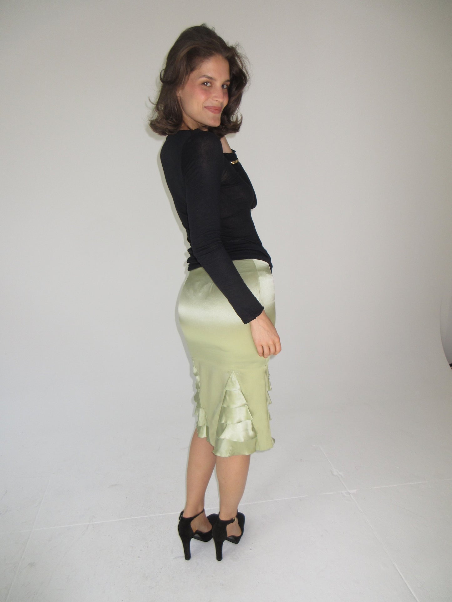 SS1999 Chloé silk runway skirt