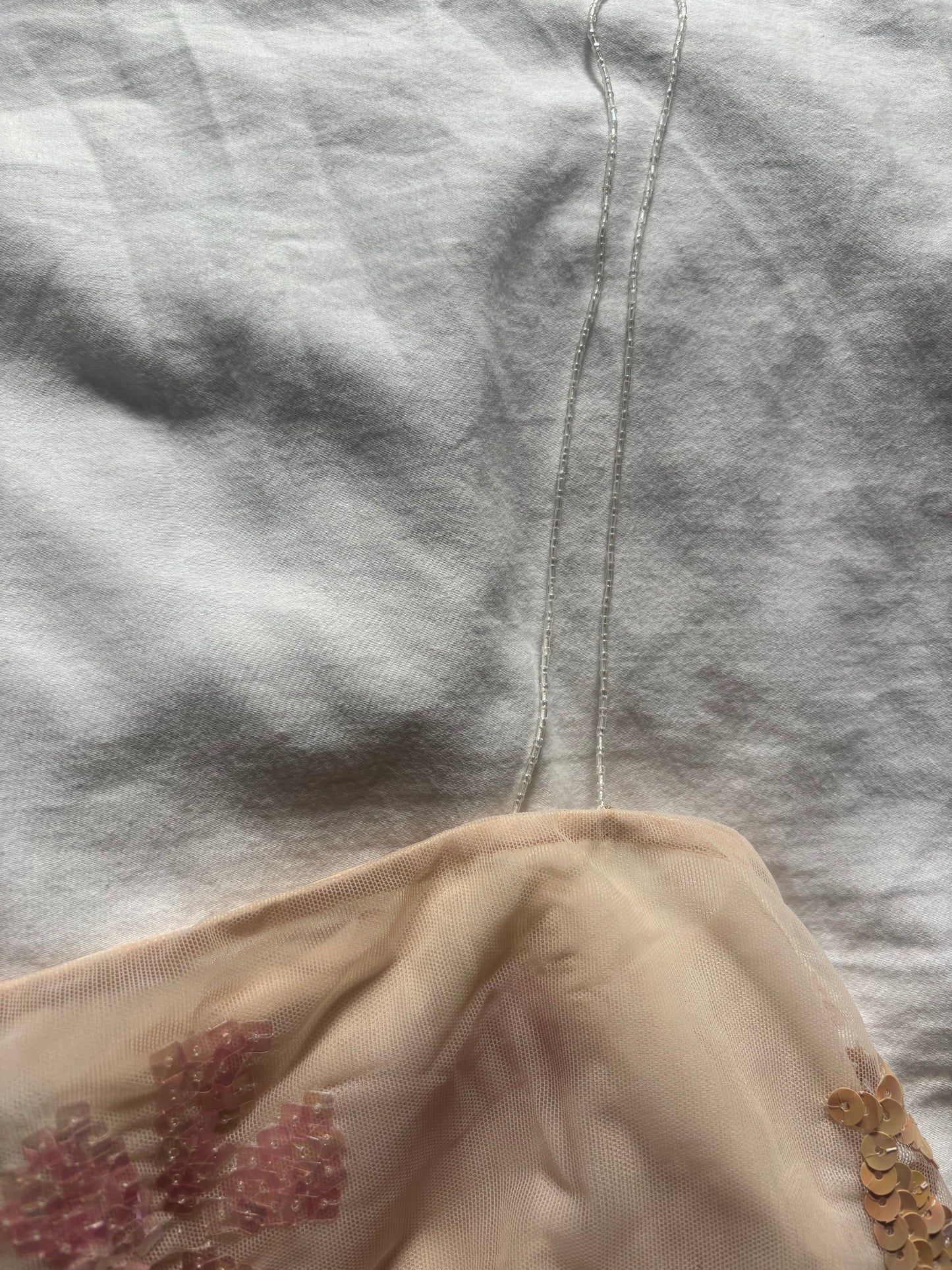 Stunning vintage Emporio Armani beaded straps and sequined top