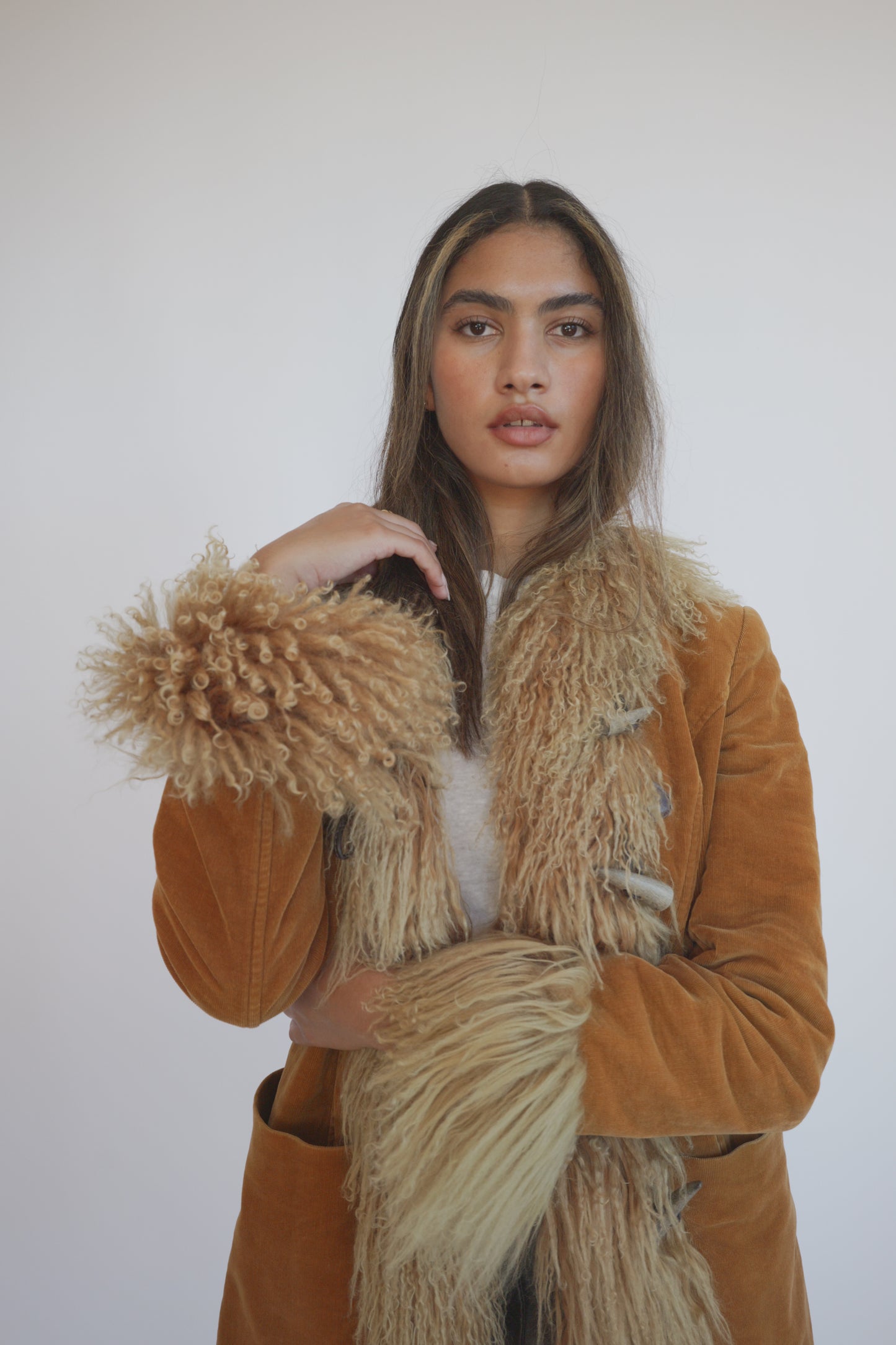 Early 2000s D&G Afghan coat seen on Britney Spears