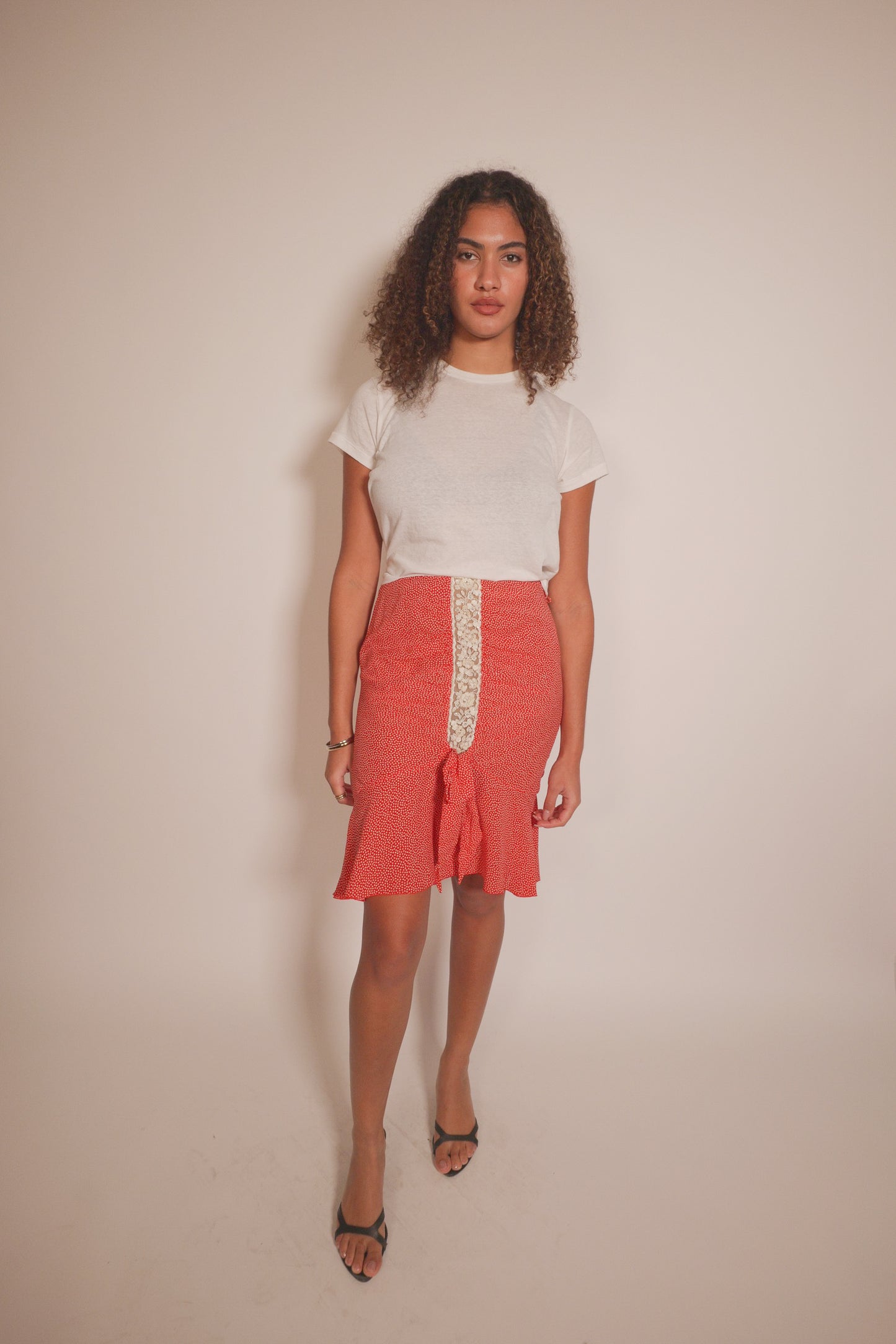 Vintage Valentino Silk Skirt with Beading