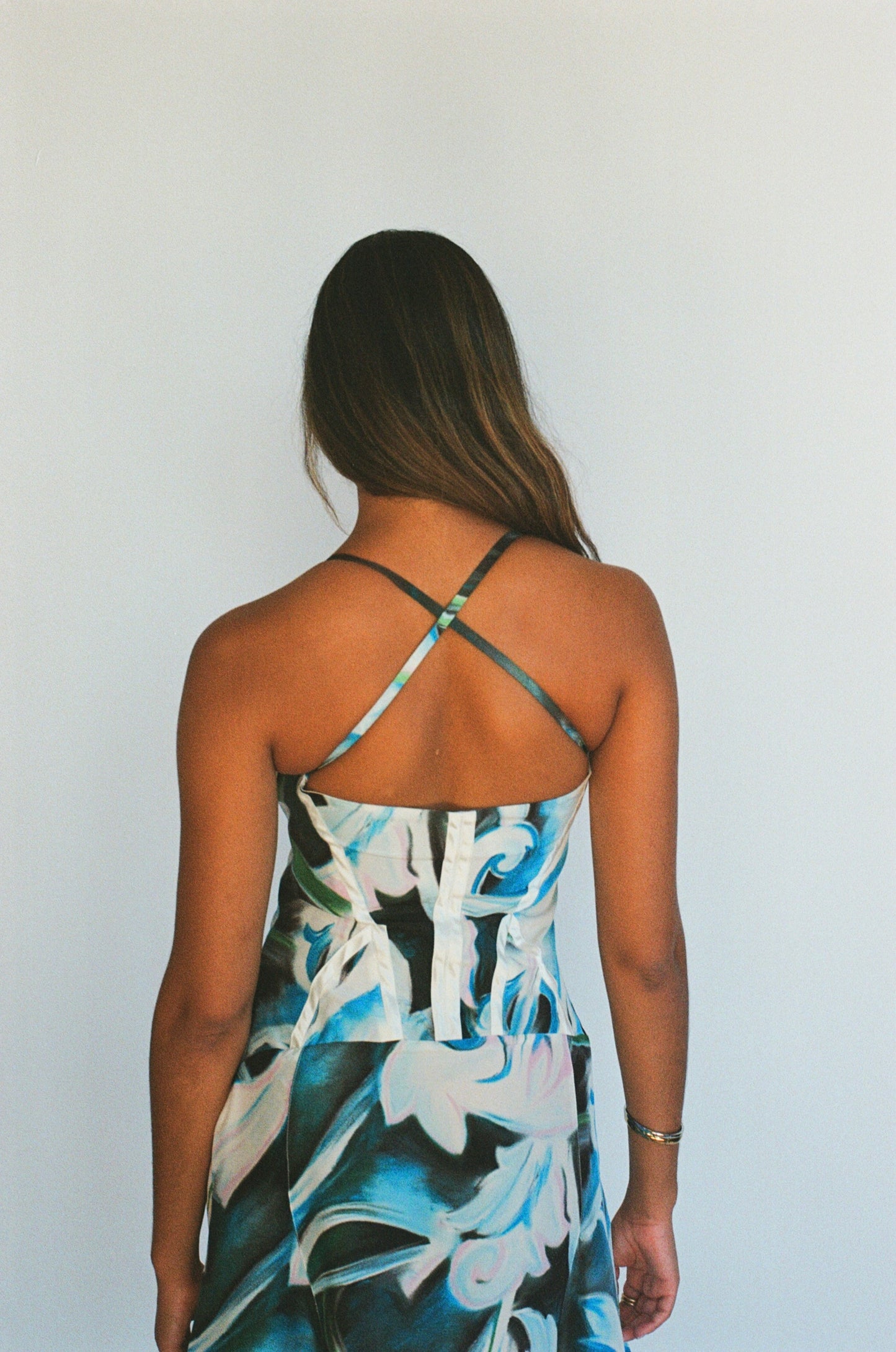 Versace 100% Silk Corset Dress