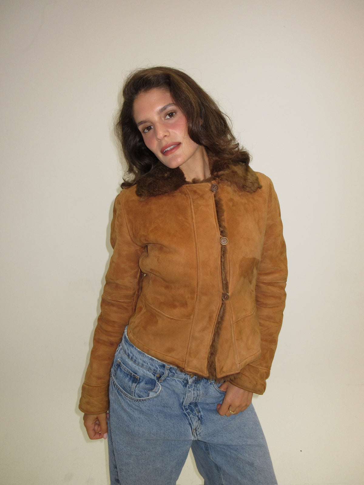 Vintage Emporio Armani shearling jacket