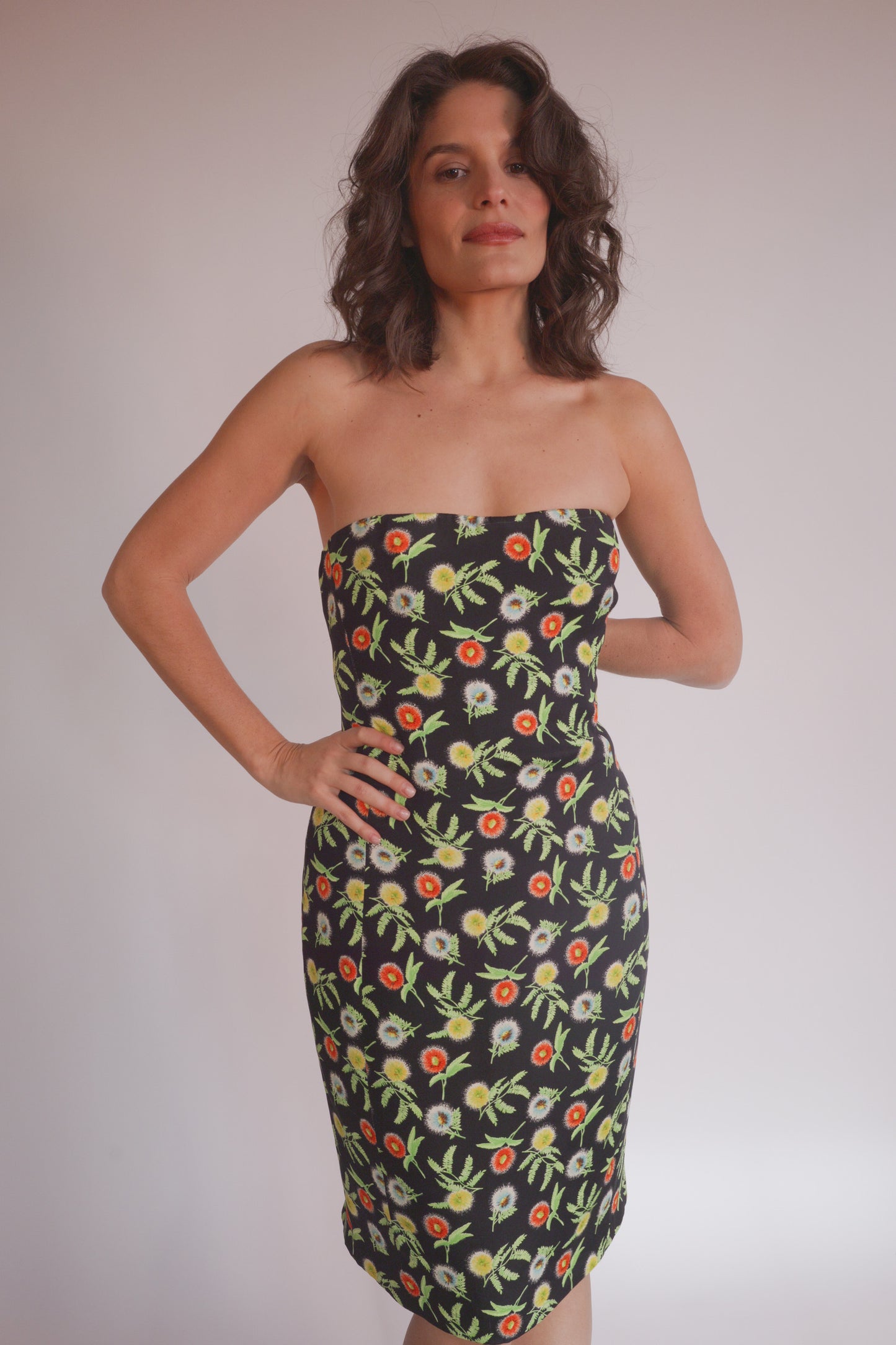 Vintage Gianni Versace Floral Corset Dress