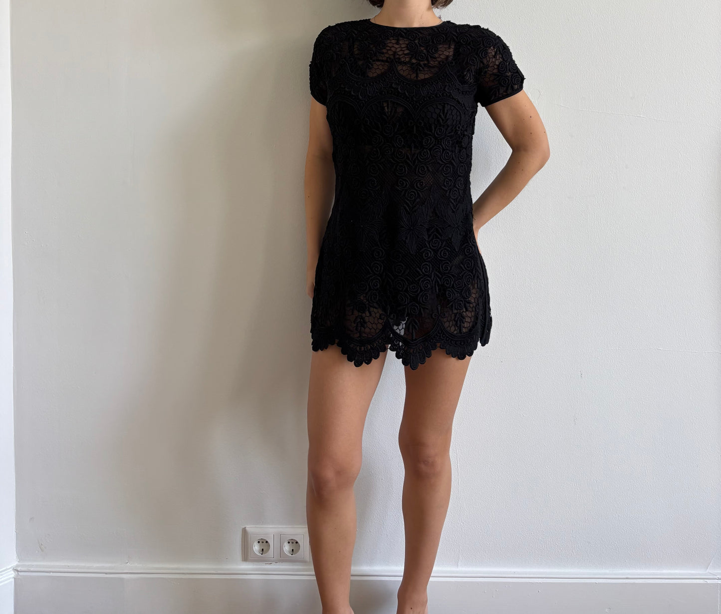 SS1990 Valentino lace mini dress