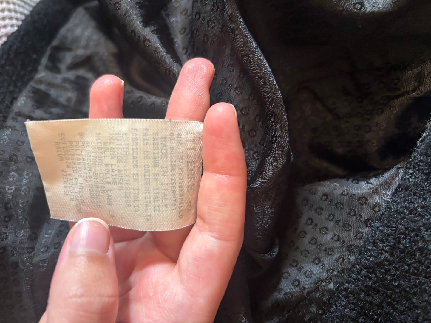 D&G tweed and cheetah Black Jacket with Skirt