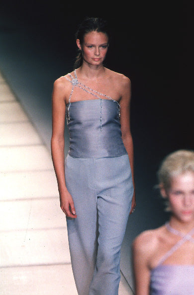 Stunning SS1999 runway beaded Emporio Armani one shoulder top